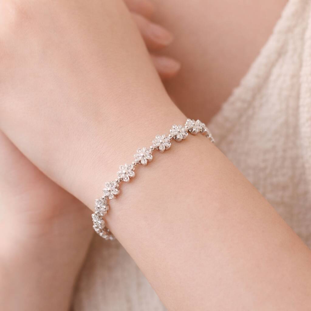 21st Birthday Flower Petal Stretch Bracelet
