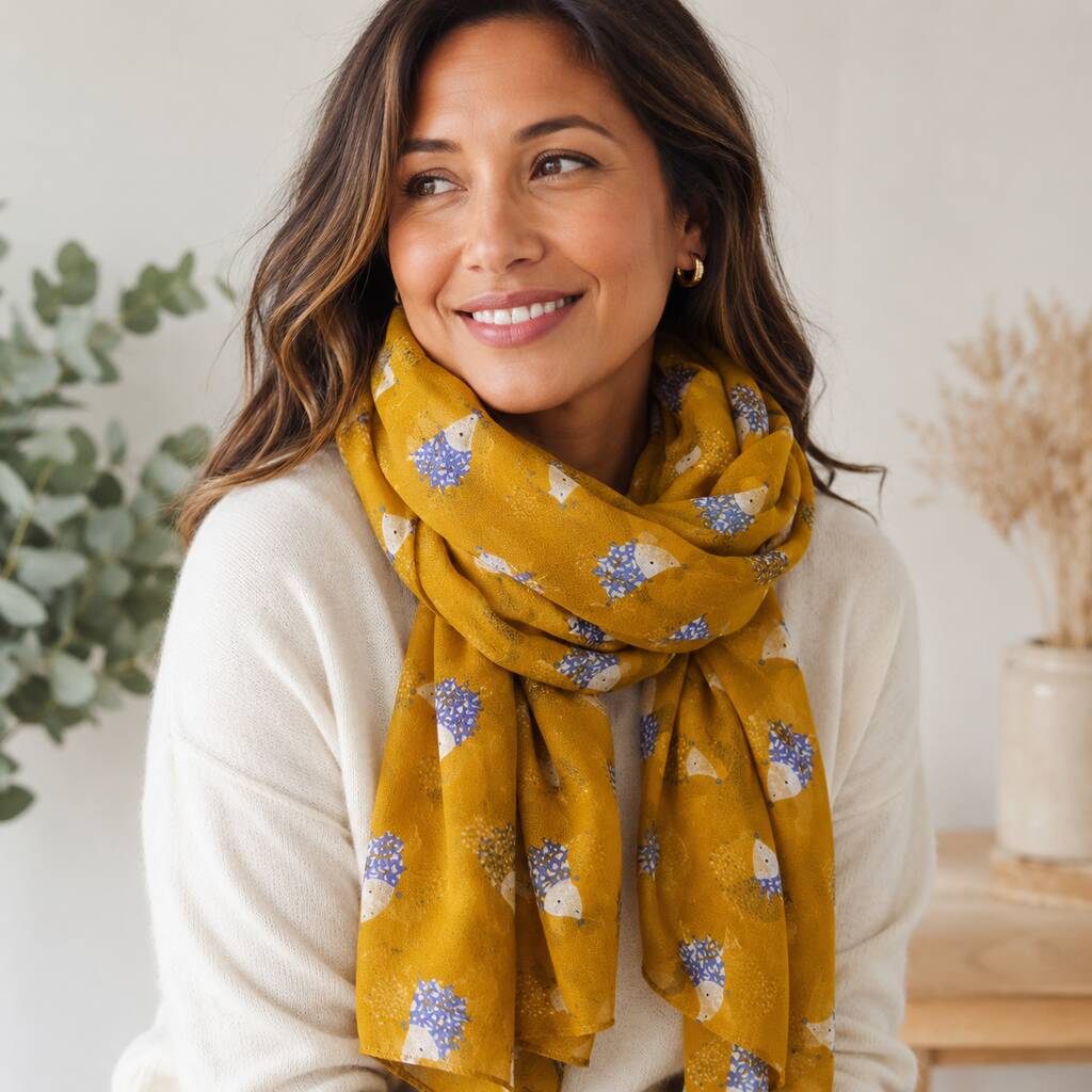 Hedgehog Print Scarf