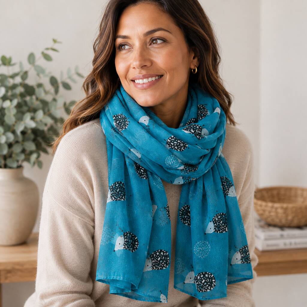 Hedgehog Print Scarf