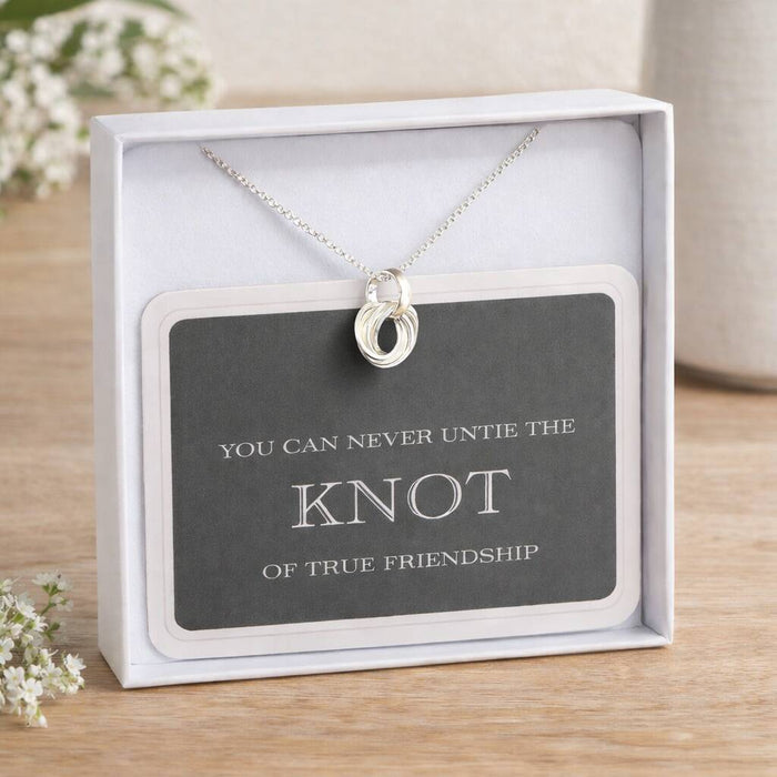 Knot Of Friendship Sterling Silver Necklace