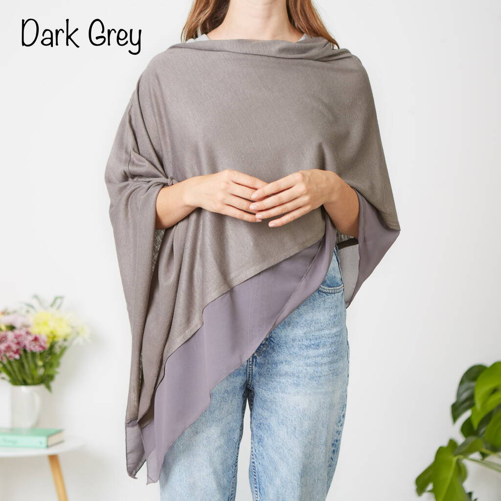 Light Weight Wool Mix Poncho