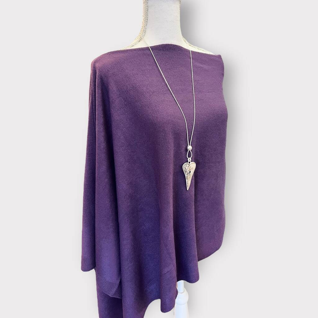 Long Shining Heart Pendant Necklace