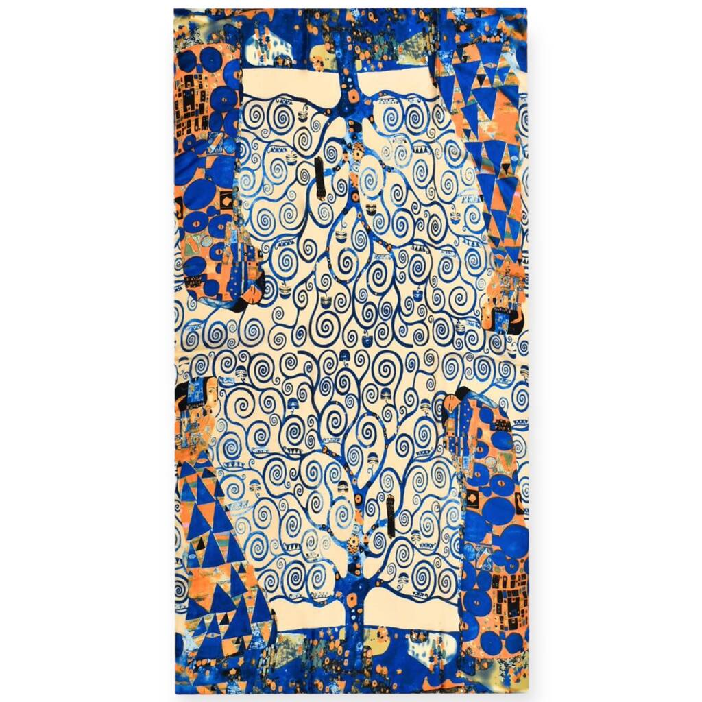 Klimt Art Tree Of Life Print Silk Scarf
