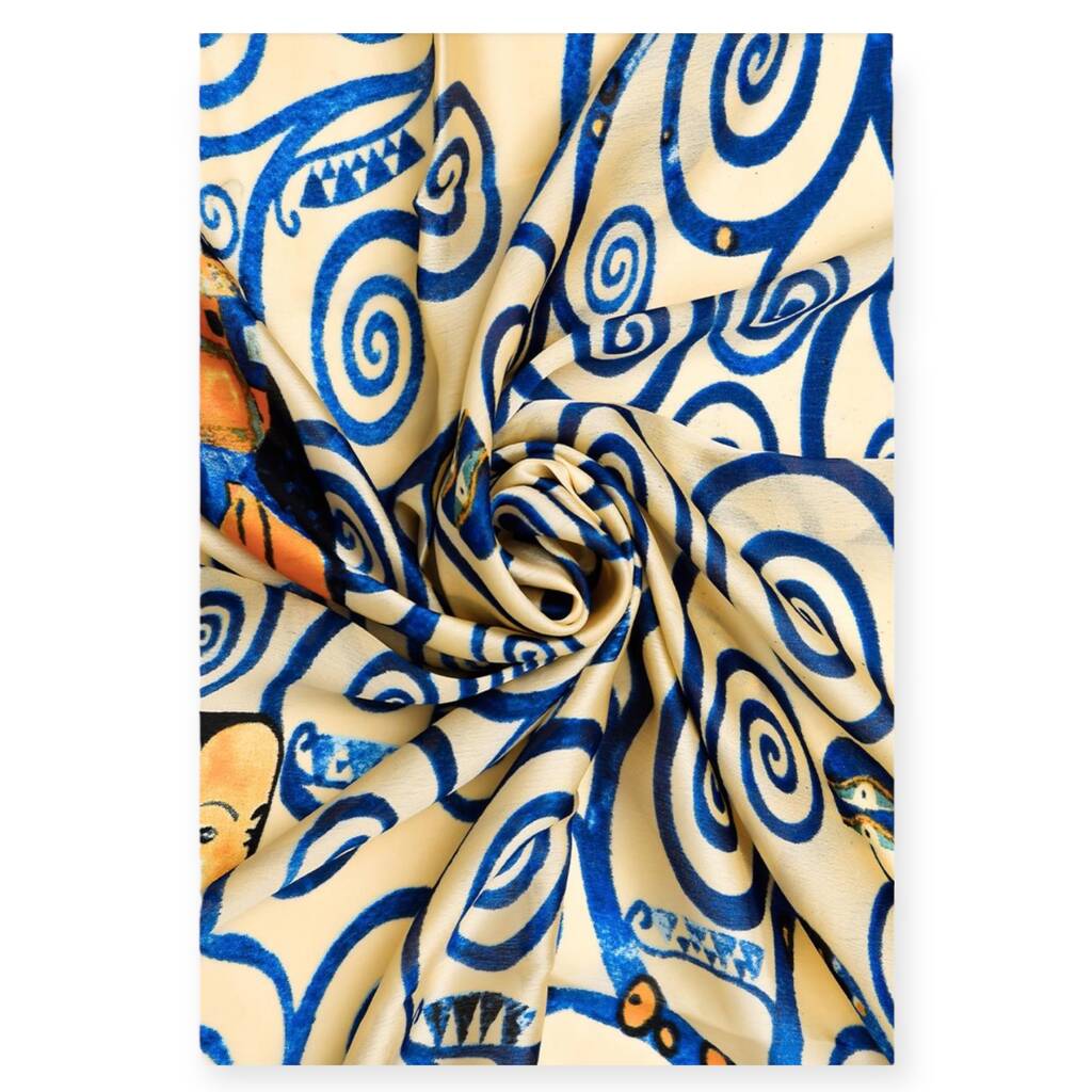Klimt Art Tree Of Life Print Silk Scarf