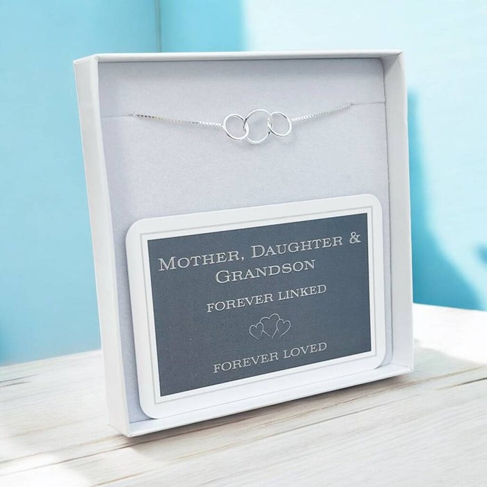 Mother, Daughter And Grandson Infinity Bracelet