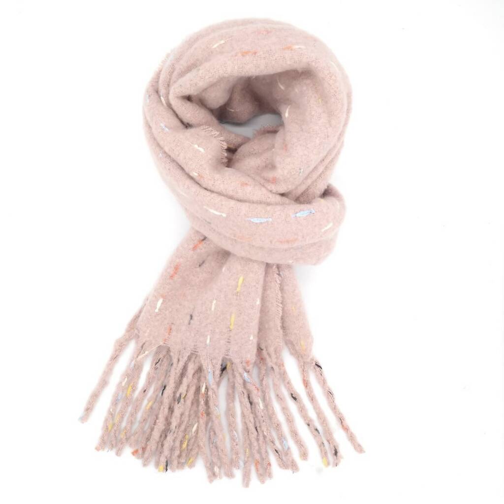 Winter Dash And Tassel Scarf