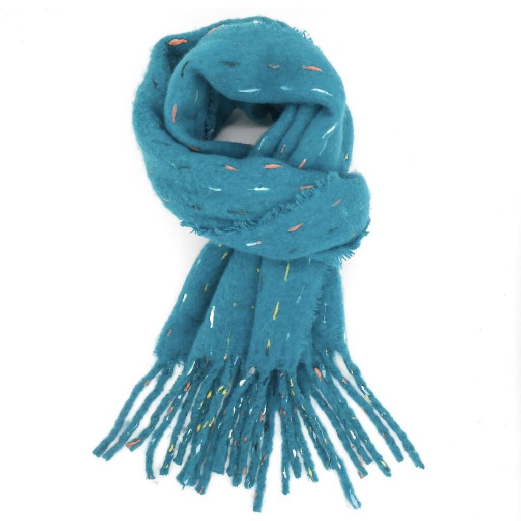 Winter Dash And Tassel Scarf