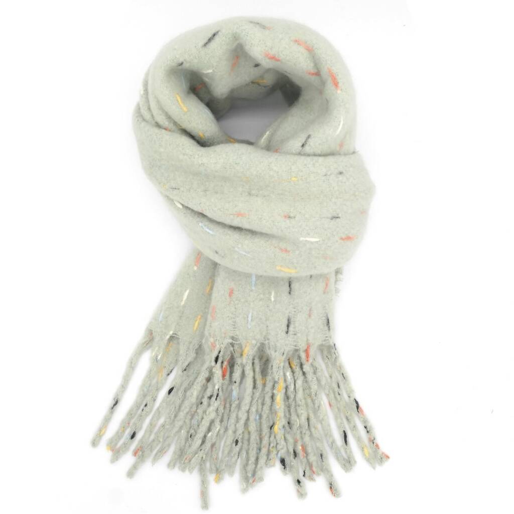 Winter Dash And Tassel Scarf