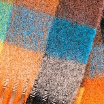 Multicoloured Tartan Print Scarf