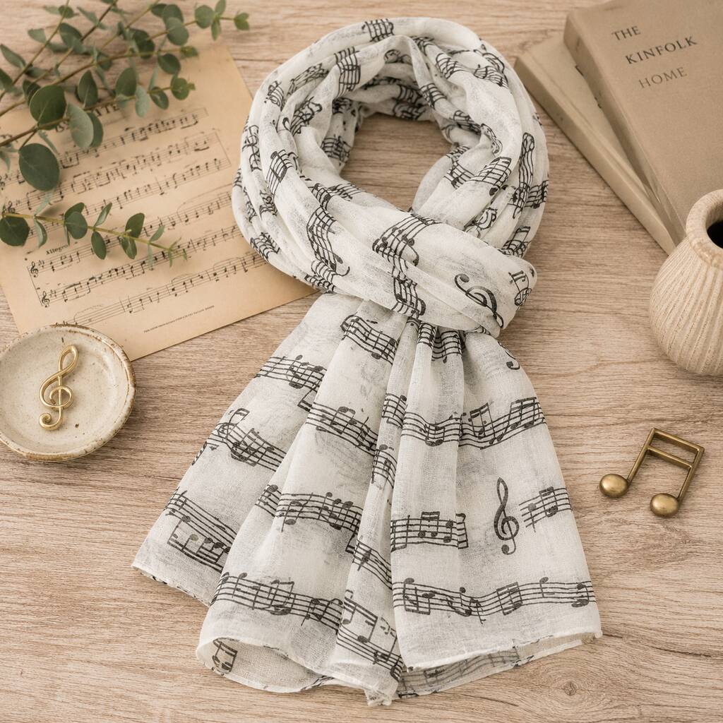 Music Print Scarf