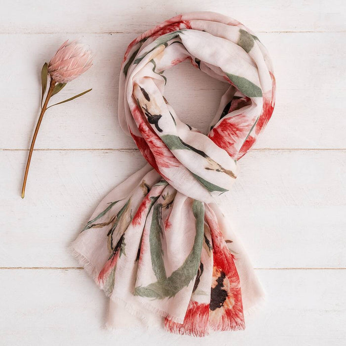 Blush Thistle Sketch Scarf