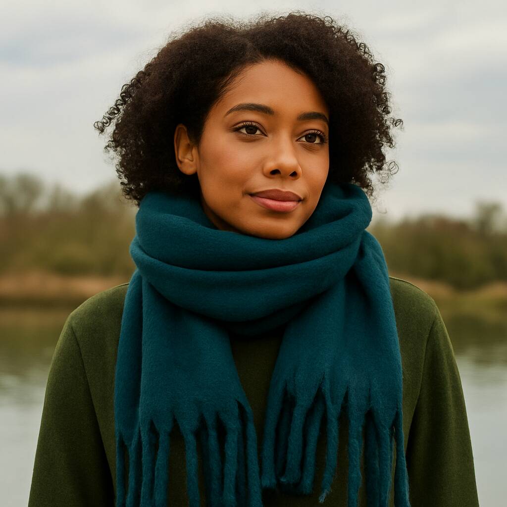 Plain Soft Blanket Tassel Scarf In 16 Colours