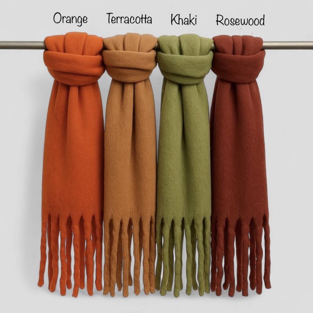 Plain Soft Blanket Tassel Scarf In 16 Colours