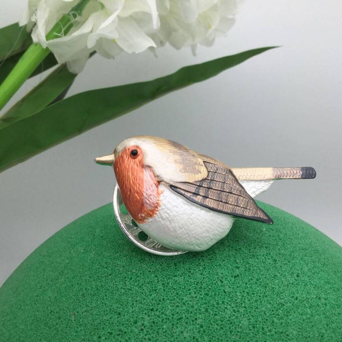 Magnetic Robin Brooch