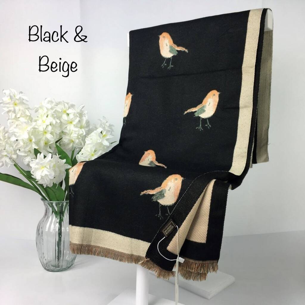 Robin Sketch Blanket Scarf