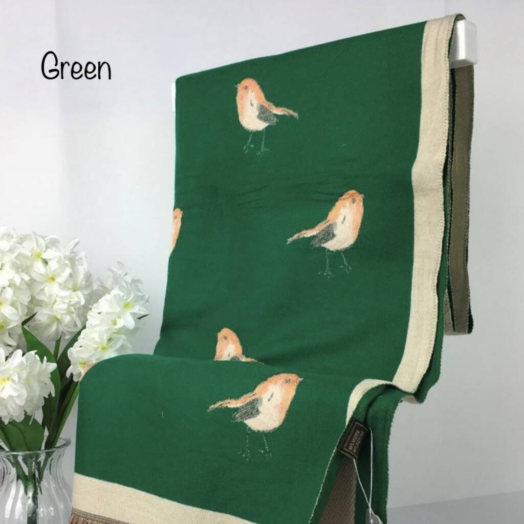 Robin Sketch Blanket Scarf