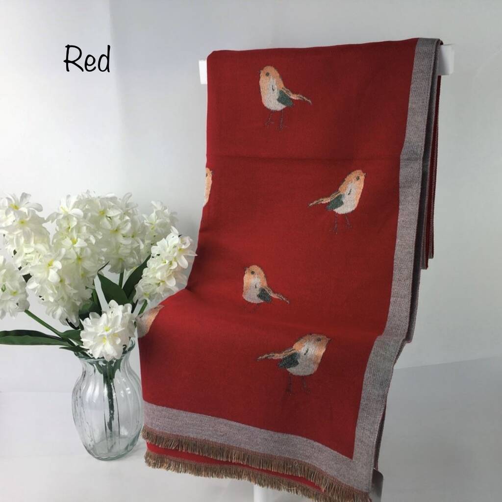 Robin Sketch Blanket Scarf