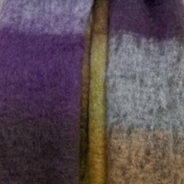 Soft Check Print Wool Blend Scarf