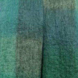 Soft Check Print Wool Blend Scarf