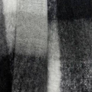 Soft Check Print Wool Blend Scarf