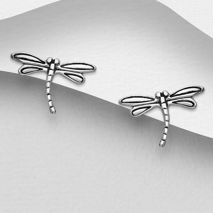 Sterling Silver Dragonfly Earrings