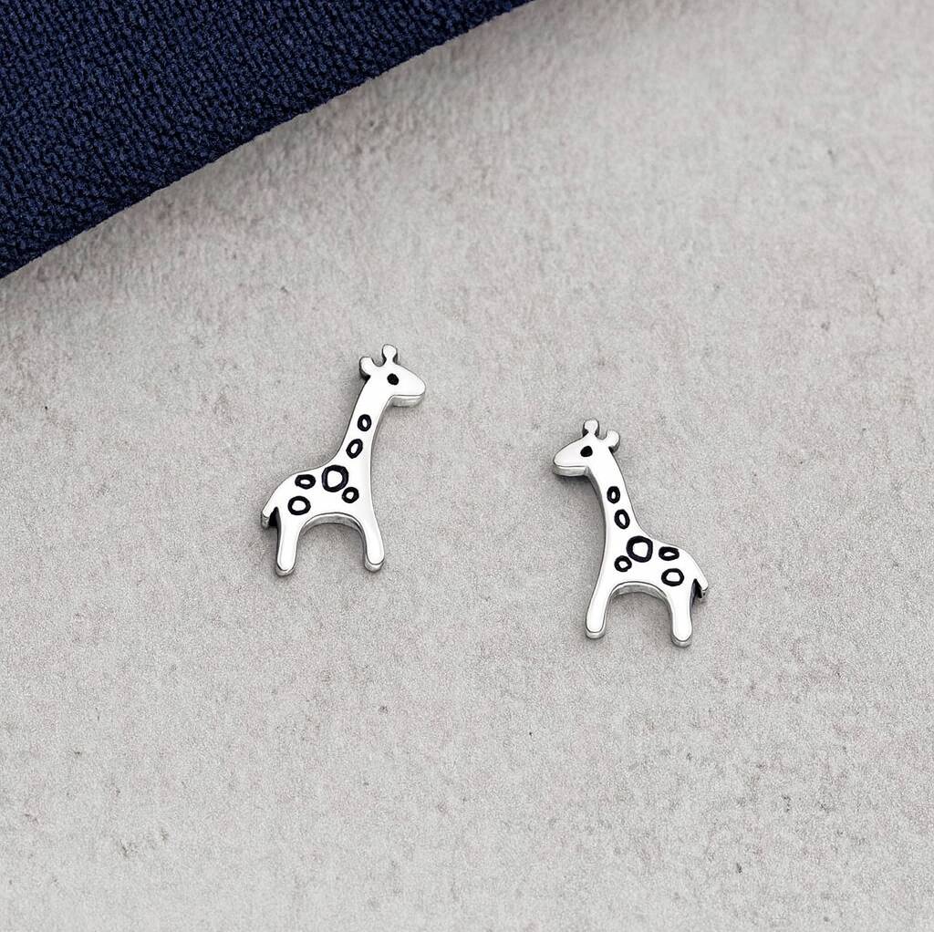 Sterling Silver Giraffe Earrings