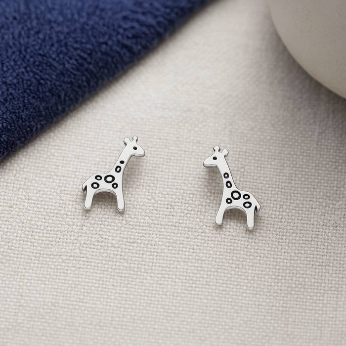 Sterling Silver Giraffe Earrings