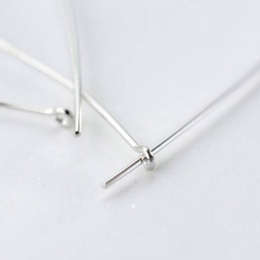Sterling Silver Large Heart Hoop Earrings
