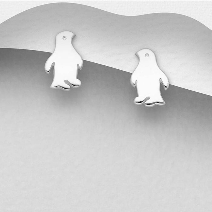 Sterling Silver Penguin Earrings