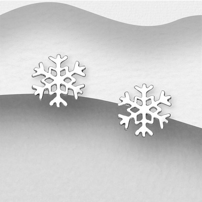 Sterling Silver Snowflake Earrings