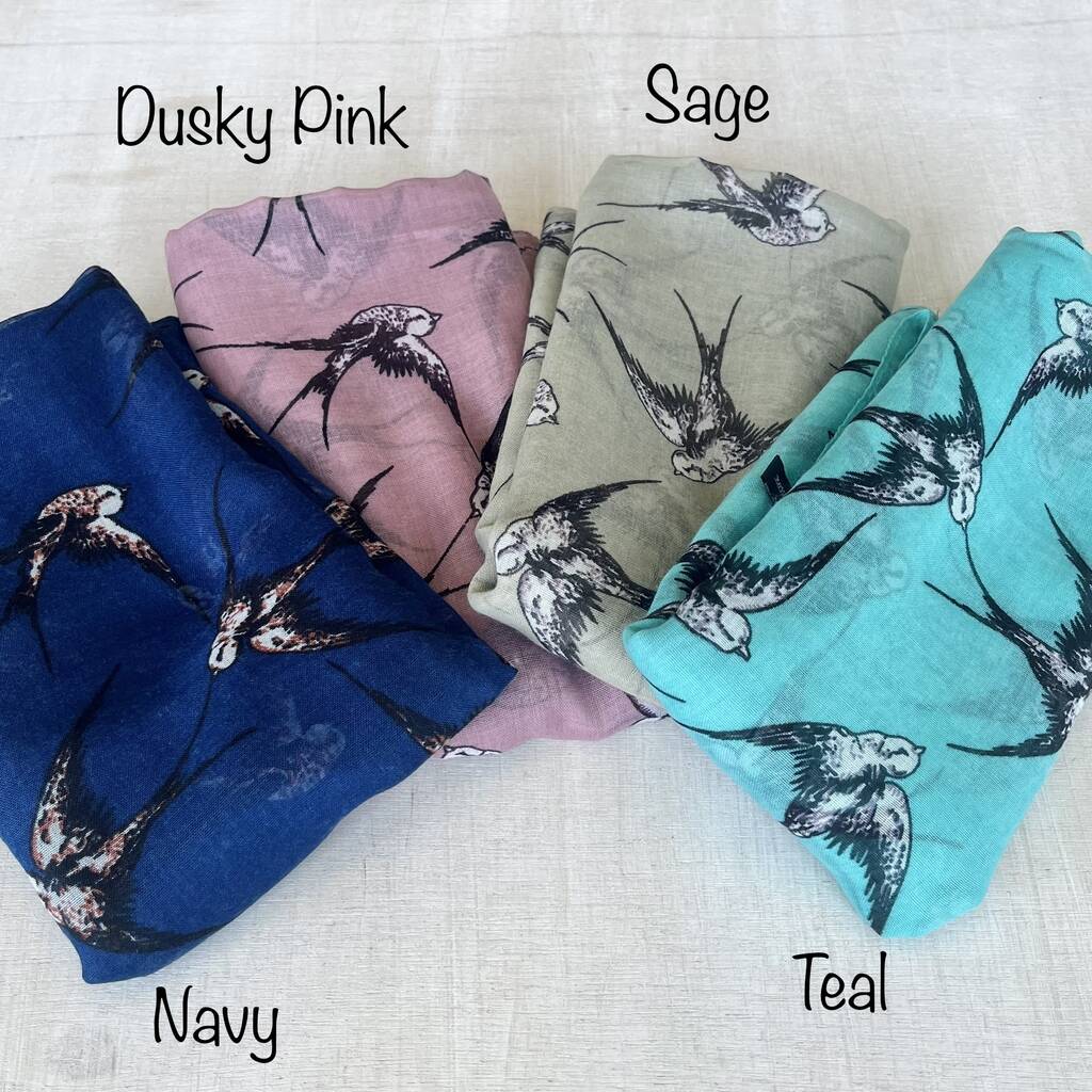 Swallow Print Scarf