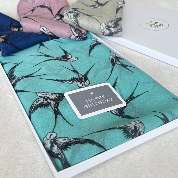 Swallow Print Scarf