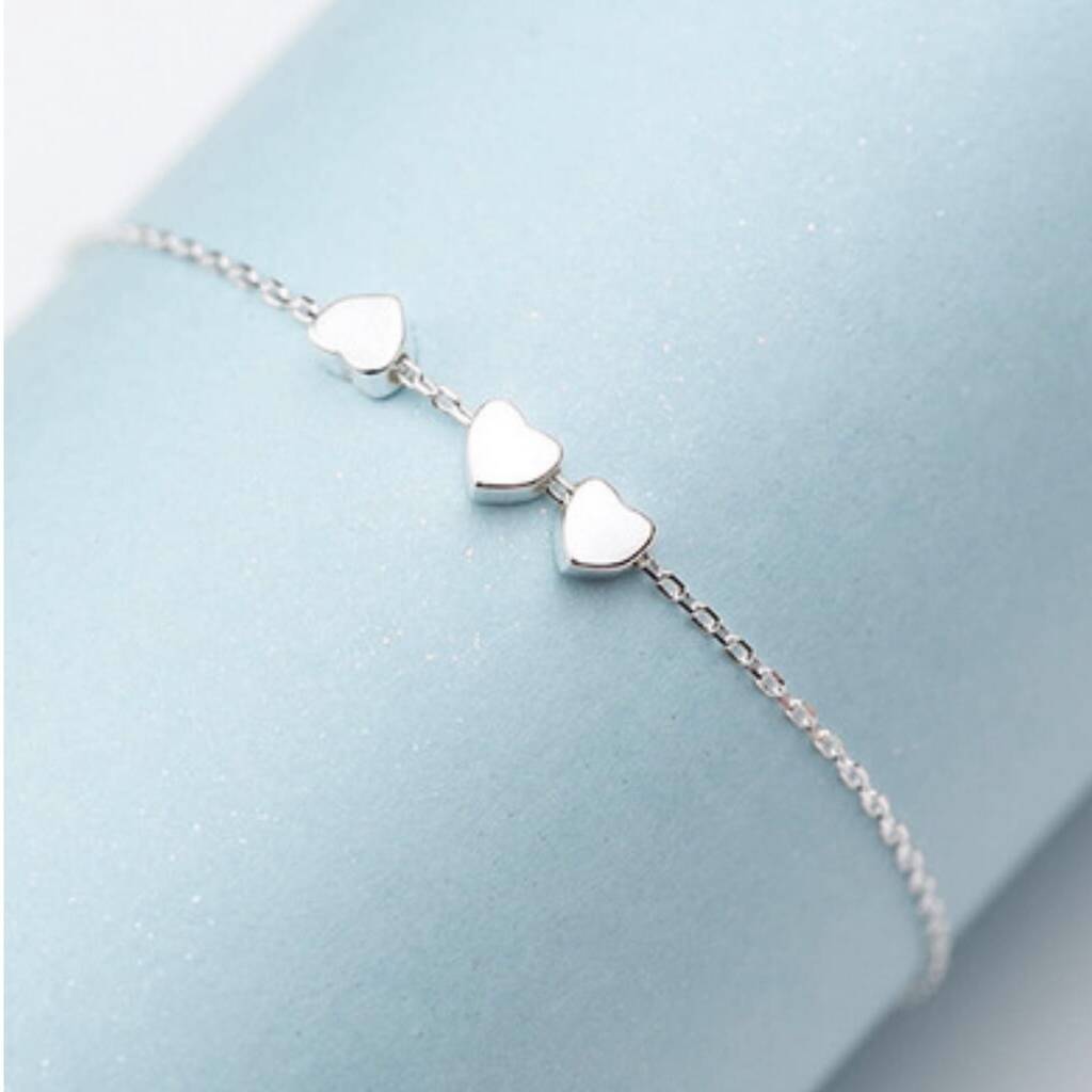 Sterling Silver Heart Bracelet