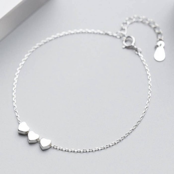 Sterling Silver Heart Bracelet
