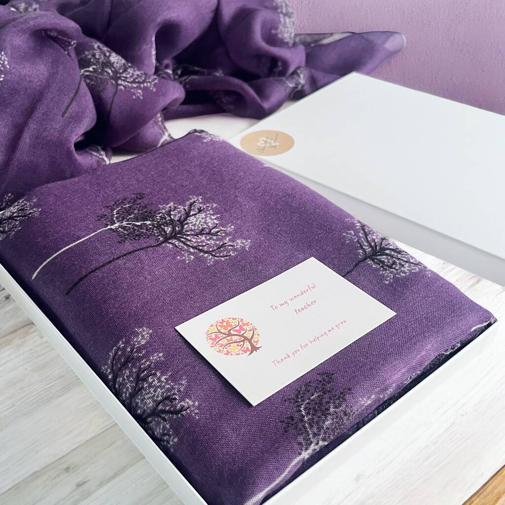 Delicate Tree Print Scarf