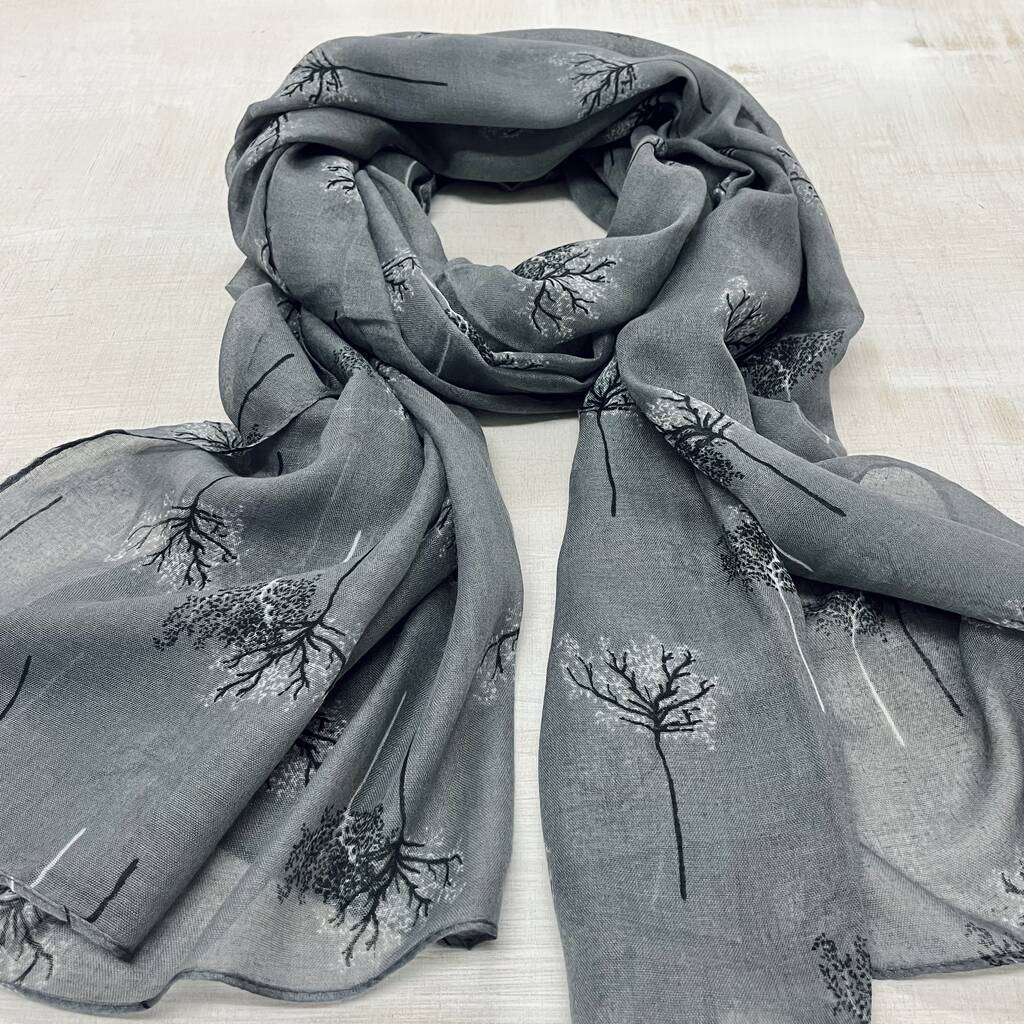 Delicate Tree Print Scarf