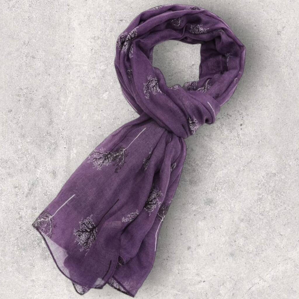 Delicate Tree Print Scarf