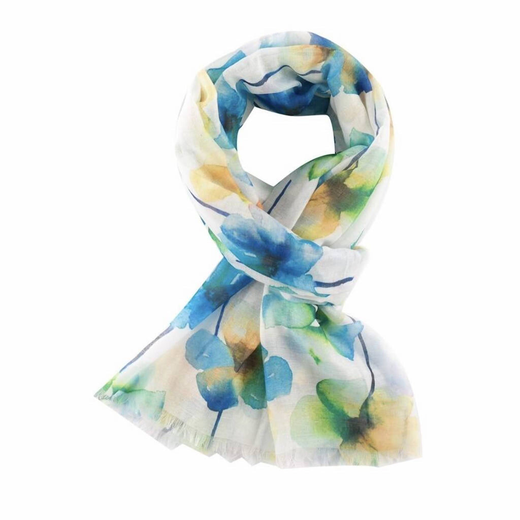 Mothers Day Watercolour Pansy Scarf