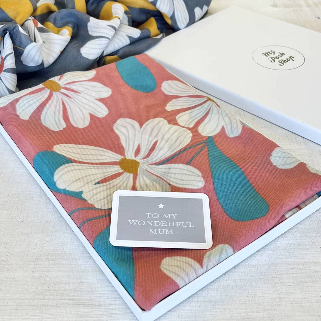 Mother's Day Bold Daisy Bloom Scarf