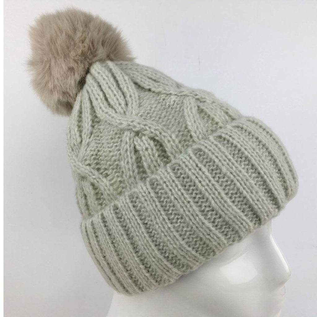 Cable Knit Bobble Hat