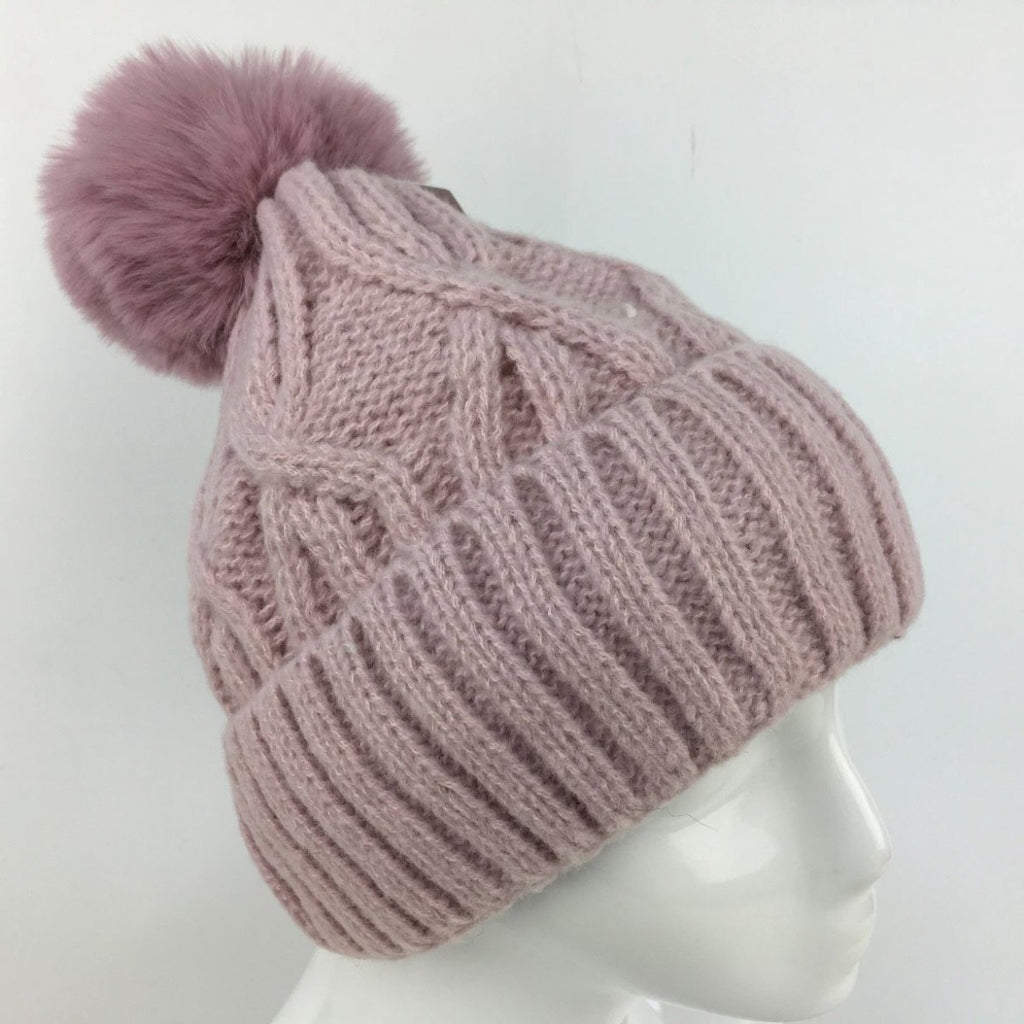 Cable Knit Bobble Hat
