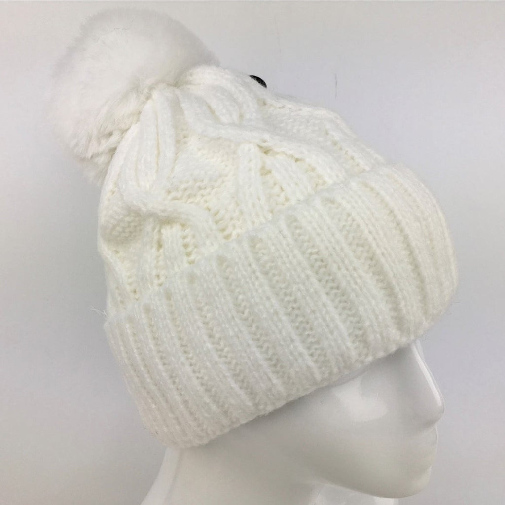 Cable Knit Bobble Hat