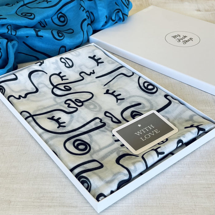 Abstract Faces Scarf