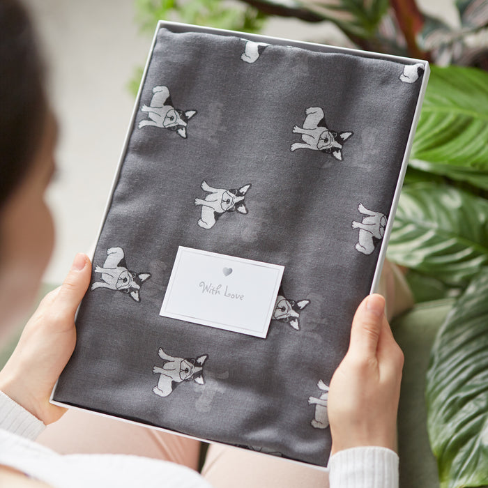 French Bulldog Sketch Scarf