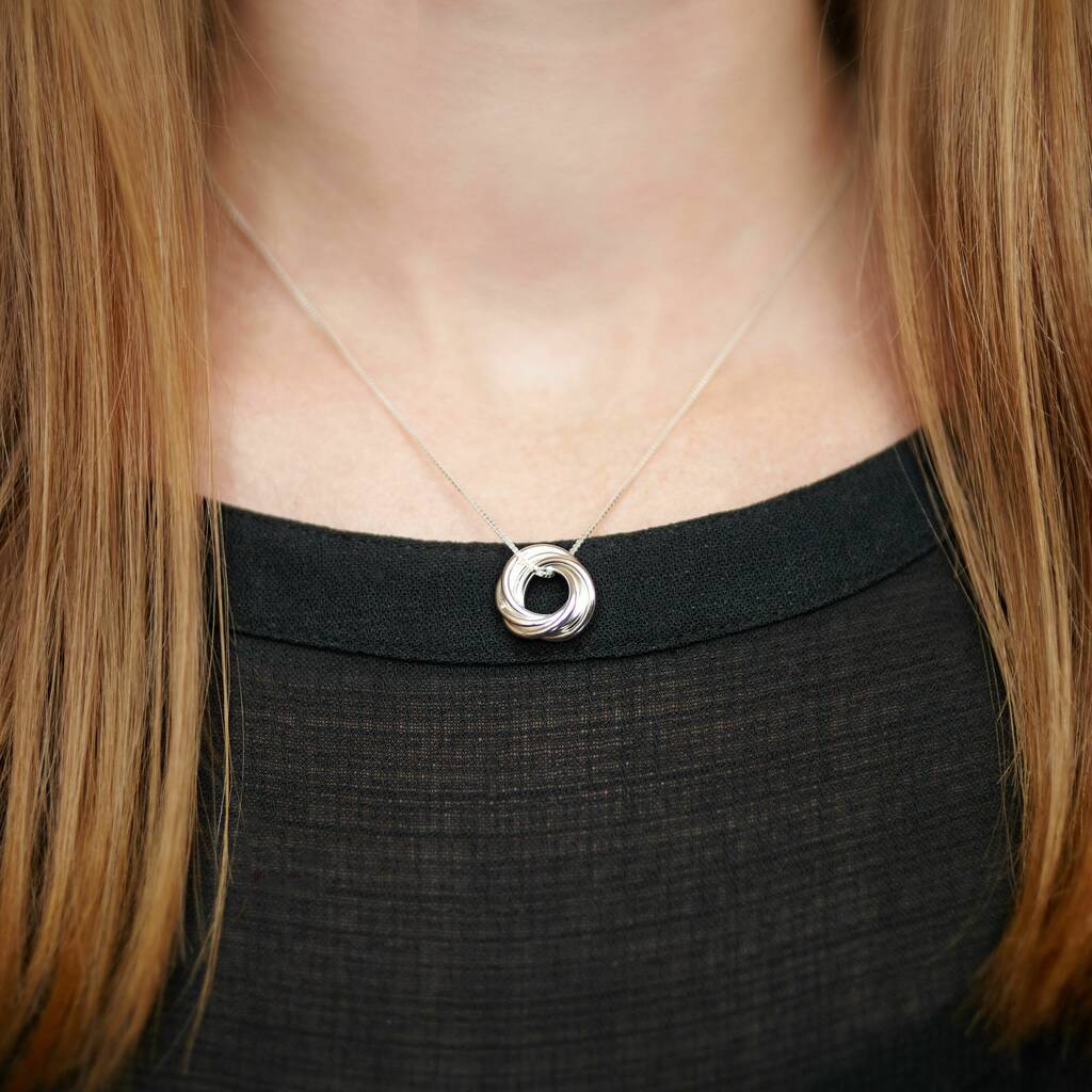 50th Birthday Sterling Silver Ring Necklace