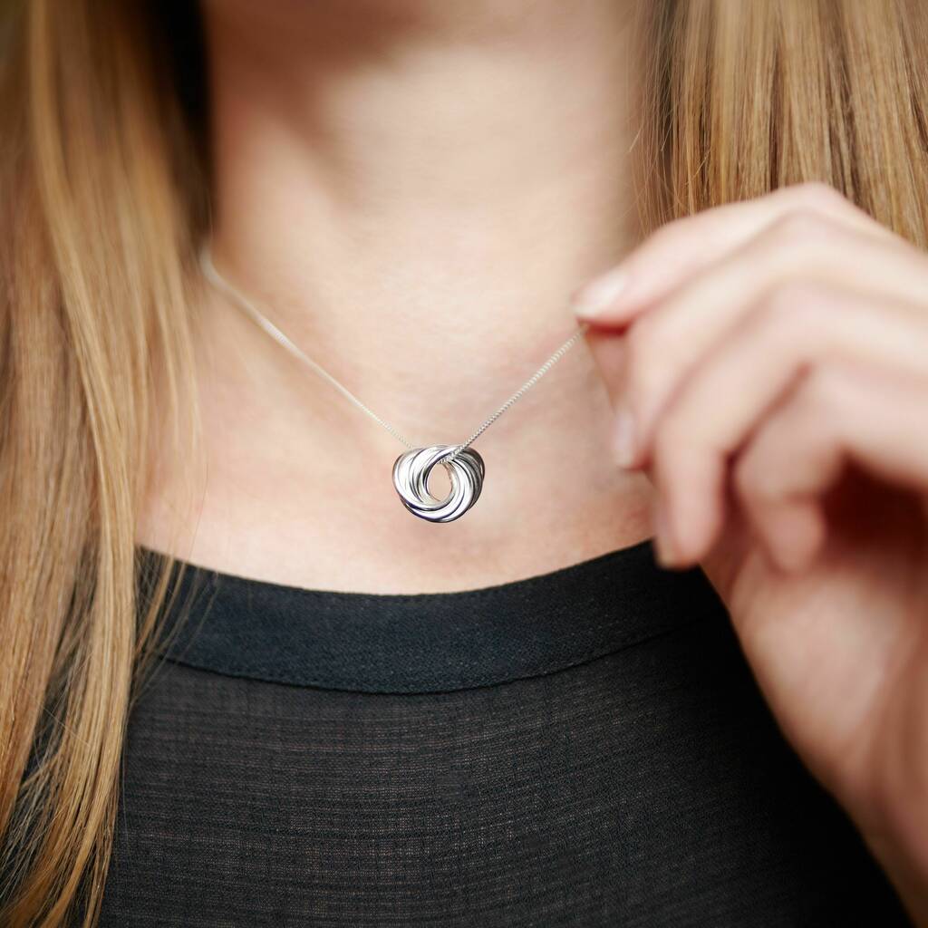 60th Birthday Sterling Silver Ring Necklace