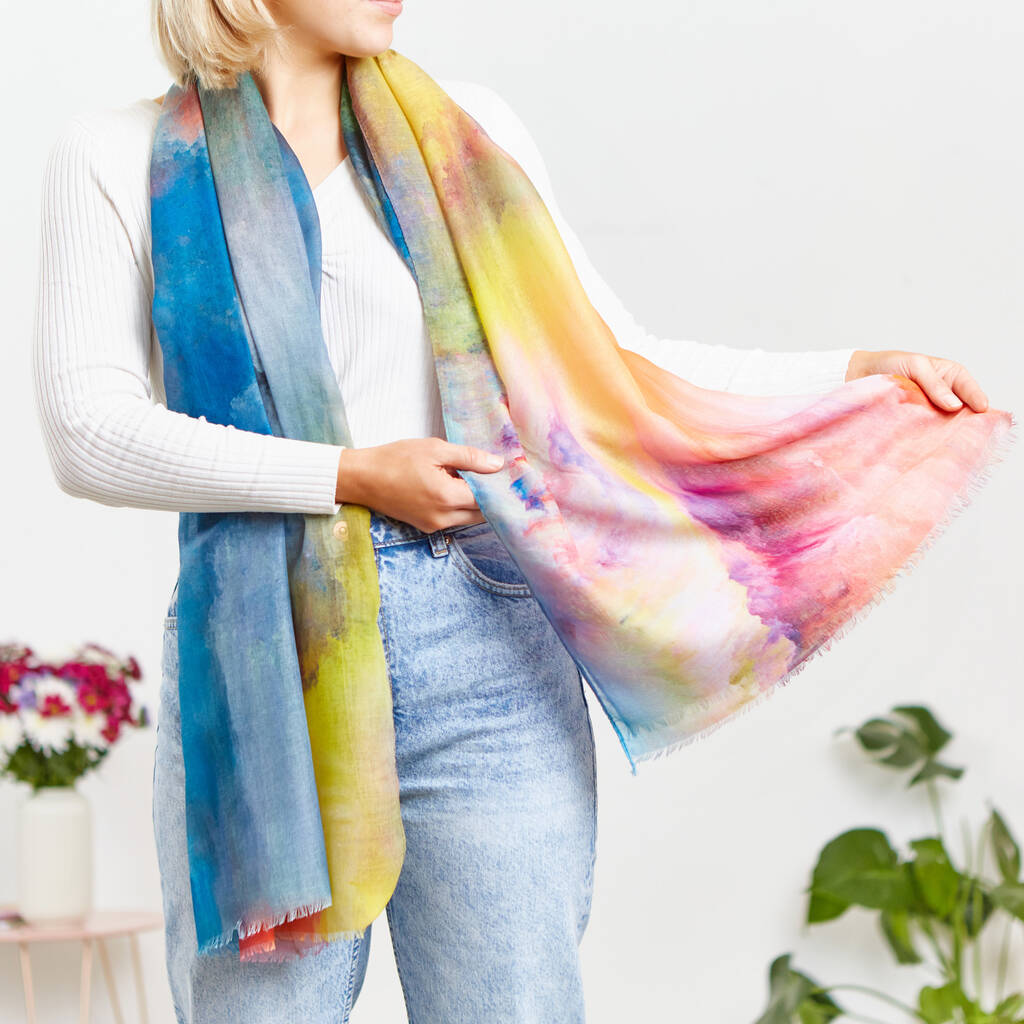 Abstract Rainbow Scarf