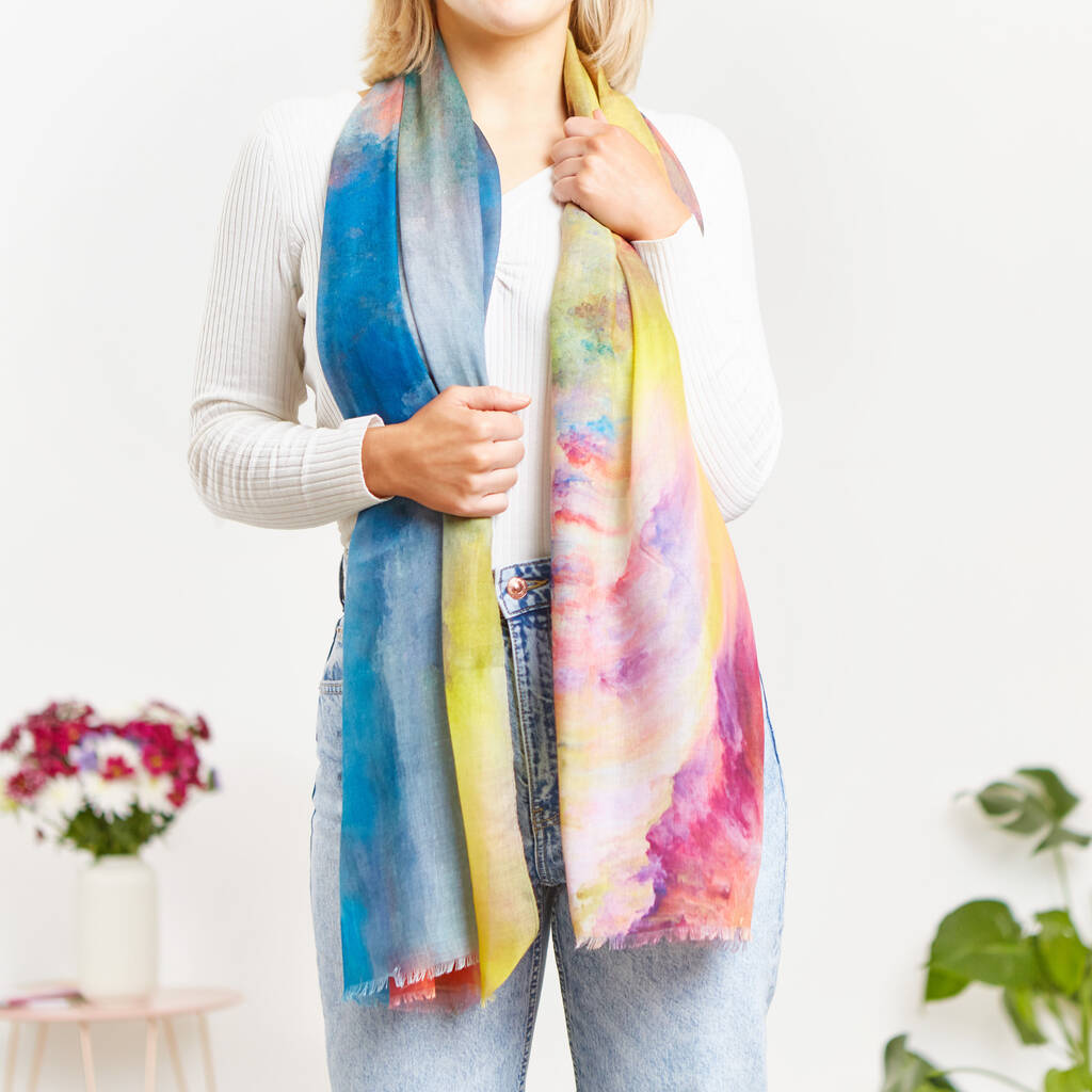 Abstract Rainbow Scarf