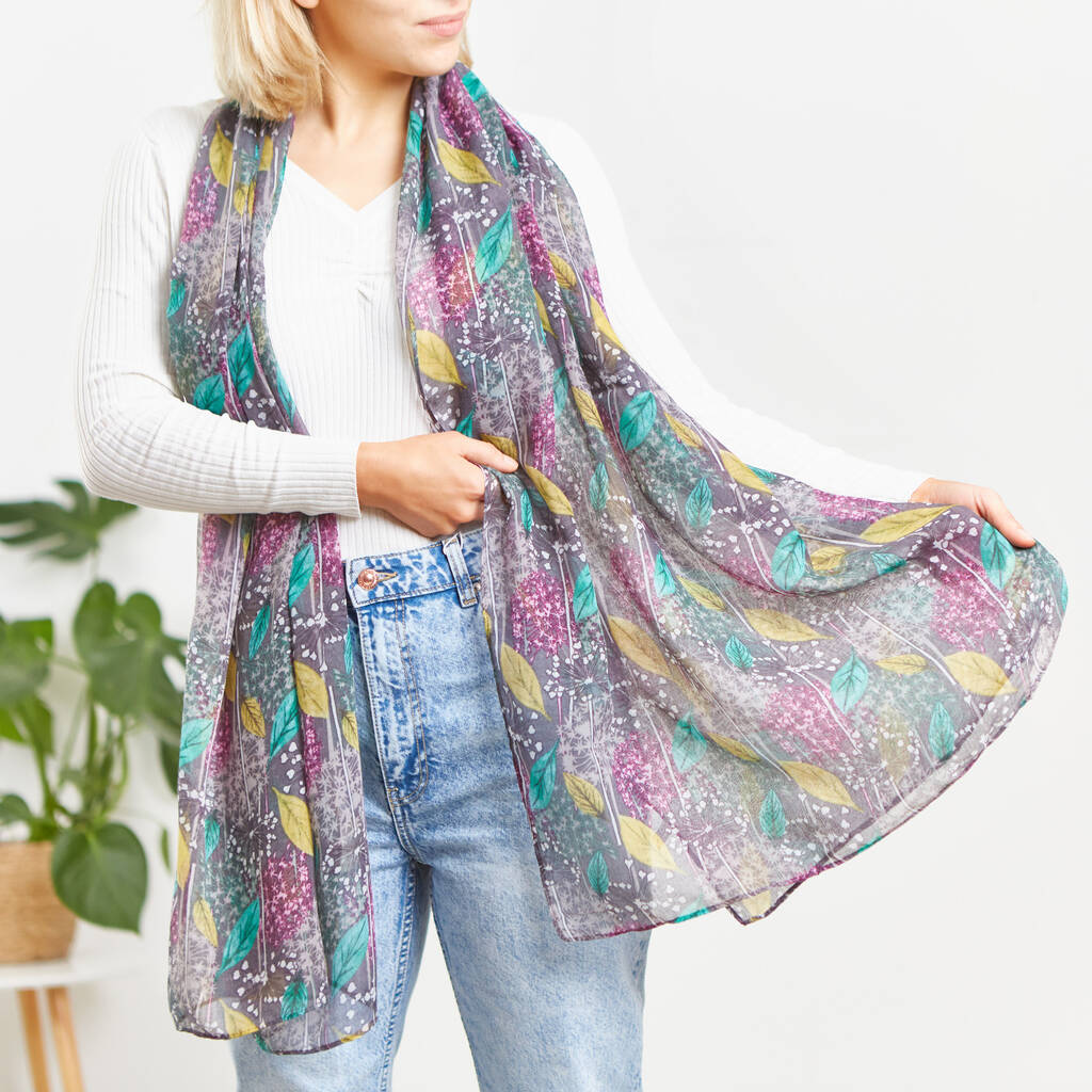 Allium Plant Print Scarf