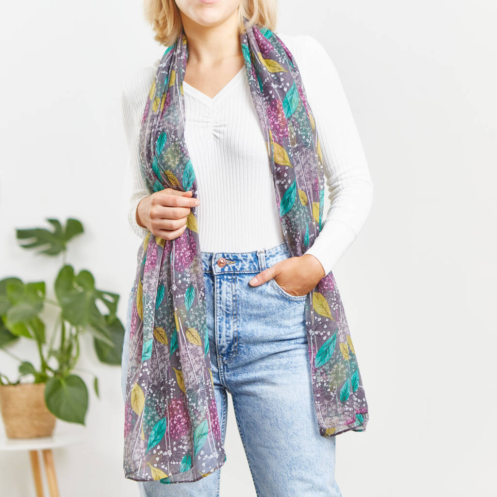 Allium Plant Print Scarf